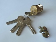 YALE Mortise Cylinder with 5 original Keys 美國耶魯六珠電腦螺絲鎖膽