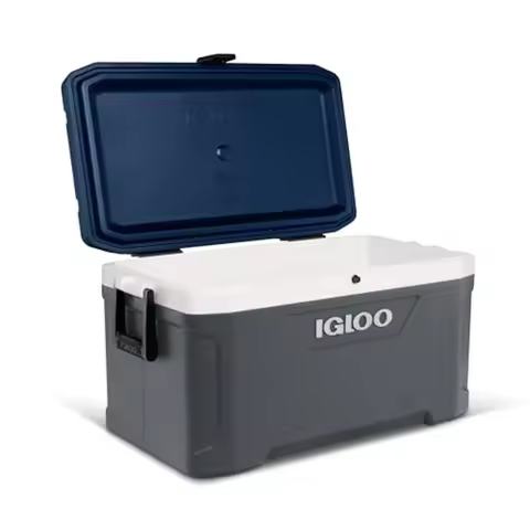 Commercially insulated cooler for food service, rotomolded polyethylene, white, 40-100 qt capacity w