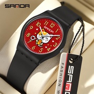 SANDA Adolescent Cute Cartoon Cat Waterproof Watch 6139-2