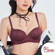 Bme เสื้อชั้นในมีโครง Level 1 ฟองบาง รุ่น ME1A39 สีแดง สีม่วง (ลูกไม้ลาย Polo rose)