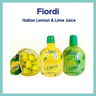 [FIORDI] Italian Lemon Lime Juice Concentrate 200ml Bottle 8ml x 6pcs Capsules | Citrus Juicy Refres