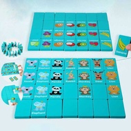 Kid Blocks Seaside Escape Mahjong Wooden Memory Solitaire Matching Game Party Family Board Games Ani