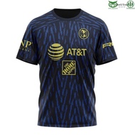 Liga Mx Club America Away Kits 3d Short Sleeve Soccer Jersey 3d