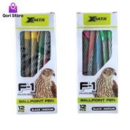 Qori Store - Falcon Xdata F1 Pens 1 Pack of 12 Pcs / Falcon Pens 1 Pack / Xdata F1 Pens / Falcon F1 