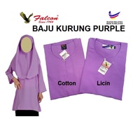 Baju Kurung Purple Sekolah (COTTON 2330EX) (KOSHIBO K2330) Brand Falcon