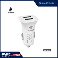 Original 2 Port USB 5V 2.4A Lenyes CA863 Fast Charging Car Charger
