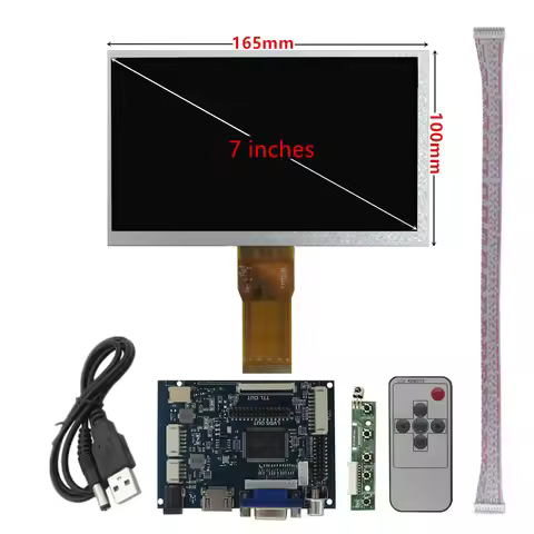 7 Inch LCD Screen Display Monitor Driver Control Board 2AV HDMI-Compatible VGA For Raspberry Pi Bana