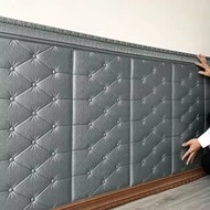 Upholstered Headboard Wall Panels Kids Room Anti Collision 3D Wall Stickers Soft Thick 3D Wall Decor