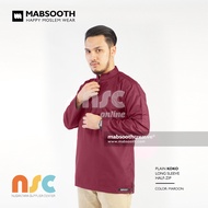 Baju Koko Mabsooth Pria Muslim Dewasa Tipe Resleting Lengan Panjang Polos