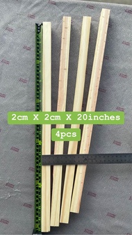 Palochina Wood for DIY Machine Cut, Machine Sanded, Smooth finish, Ready to use for DIY projects 4pcs 2cmX2cmX20inches