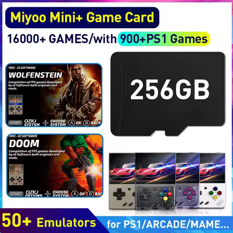 Miyoo Mini System Card 16000+ games 50+ Emulators For PS1/MAME/Arcade Customized and Optimized Syste