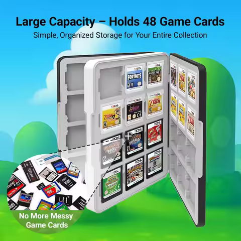 3DS Game Case 48 Slot DS Game Holder Compatible For Nintendo New 3ds / 3ds / 3ds Xl/Dsi/Ds/New 2ds /