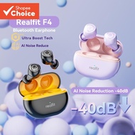 Realfit F4 AI ANC Bluetooth Earphones Colorful Cute Wireless Control APP Audio Chargeable