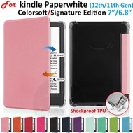 For Kindle Colorsoft Signature Edition 7" Paperwhite 12th 11th Generation E-book Leather Flip Cover 