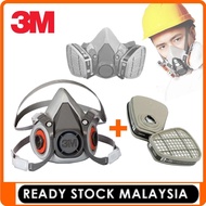 COMBO 3M 6200 Medium Half Face Mask Facepiece Reusable Respirator + 3M ( 6001 / 6003 ) Cartridge