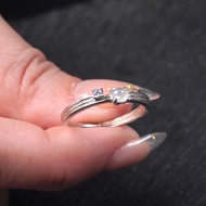 冰種白翡翡翠蛋面戒指 925純銀 | 天然緬甸玉翡翠A貨 | 送禮