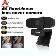Actual 4K Webcam 4K Ultra HD With Privacy Cover Auto Focus Computer Camera For PC