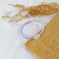 HANDMADE WOMEN'S CLOTH BRACELET BY MEIIN 0775 2side whitepink