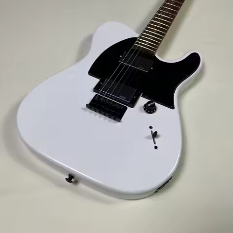 White TL Electric Guitar With Maple Neck rosewood fingerboard emg pickups Free shipping.