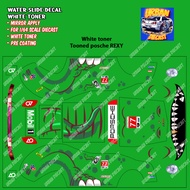 Hot wheels decal white toner tooned porsche rexy 2025