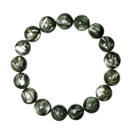 【正佳珠寶】綠龍晶 高品銀絲絨綠 11.8-12.3mm 綠龍晶手珠
