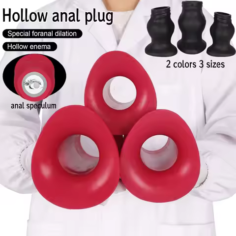 New Soft Hollow Anal Plug Silicone Fisting Huge Butt Plug Dilator Anal Vaginal Speculum Prostate Mas