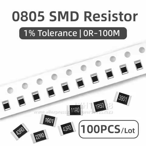 100pcs 0805 SMD resistor 0R ~ 10M 1/8W 0 1 10 100 150 220 330 ohm 1K 2.2K 10K 100K 0R 1R 3.3R 5.6R 1