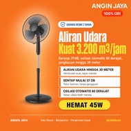 PHILIPS Standing Fan ACP610/01 Series 600 Pedestal Fan 45cm 3 Speed Automatic Oscillating Low Watt 4