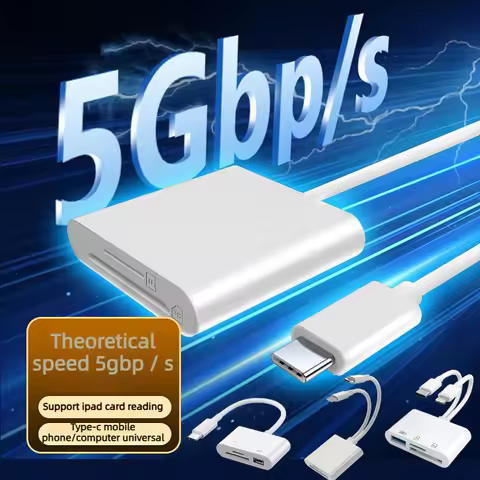5 in 1 Memory Card Reader, USB OTG Adapter & SD Card Reader USB C and USB A Devices with Micro SD & 