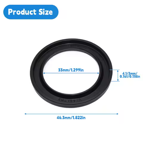DMHUI Rotary Shaft NBR Rubber Oil Seal 33x46.3x4.1/3mm VC Type Hydraulic 61329-000 Motor Repair Kit