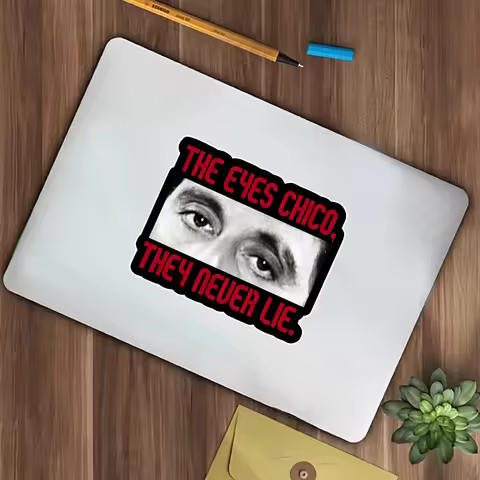 14x11cm, The Eyes Chico, They Never Lie Funny Waterproof Vinyl Car Decal, Exterior Decorative Access