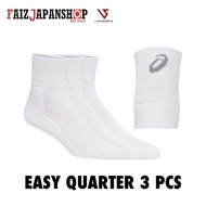 ASICS EASY QUARTER 3P SOCKS - WHITE