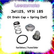 (SET) SYM Jet Power 125 Jet125 Symphony 150 VF3 VF3i 185 VF3i185 Plug Drain Oil Drain Cap + Spring Tappet Oil Filter Cap