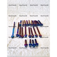 Y15 / Y15ZR Full Set Magnet + Clutch Cover Skru Y15/ y15zr -TITANIUM BLUE SKRU ENJIN COVER (COMPLETE