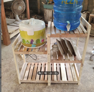 MEJA DISPENSER AIR GALON RAK KAYU
