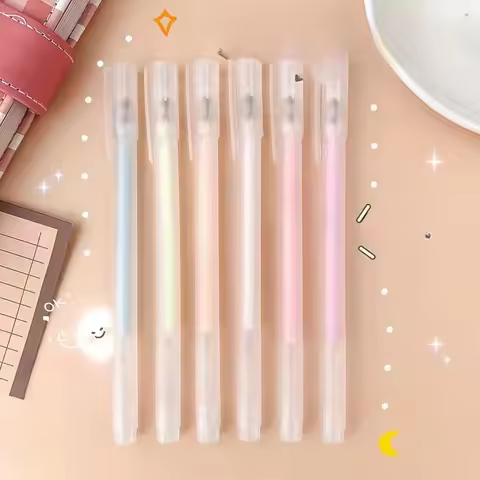 6Pcs Glue Pen Candy Color Quick-Dry Dot Glue Sticks High Viscosity Dispensing Pen Cute Paper Glue Sc