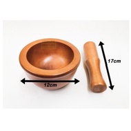 Wooden Mortar & Wooden Pestle | Guacamole Salsa Maker | Lesung Kayu | Lumbang Alu | Tumbuk chili | L