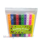 5慧Moulty Linking Math Cubes with Activity Cards Set Number Blocks Counting Toys Snap Linking Cube Ma