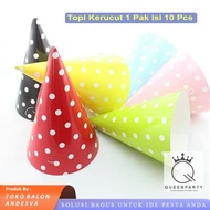 Cone Polka Dot Birthday Hat seru Birthday Cone Paper Hat/ Cone Party Hat/ Cone Paper Hat/ T-Shirt