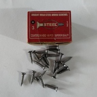 Wood Screws 3x1 Steel/ 2 (Price Box/) ECONOMICAL