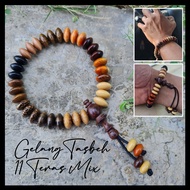 *PAGARDlRl* Gelang Tasbih 11 Teras Gabungan Kemuning Hitam Gemunggal