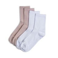 [35-38/Pink/White] Yoga Socks Women (2-Pack) in Pink/White, Size 35-38, Fabric by PUMA