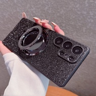 เคสโทรศัพท์มือถือ Samsung S25 Ultra พร้อมขาตั้งกระจกแบบป้องกันเต็มจอ สไตล์หรูหรา สำหรับผู้หญิง เปลือ