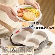 4 IN 1 BREAKFAST PAN 4 HOLE FRYING PAN 4 HOLE EGG OMELETTE BURGER PANCAKE FRYING PAN BREAKFAST PAN N