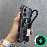 Suitable for vivo Y77 5G y77e Y76 5G Y76S phone case U-shaped bracket magnetic four corner anti drop