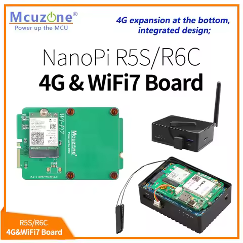 NanoPi R5S LTS/R6C_4G & WiFi6 Board,RK3568B2, 4GB DDR and 64GB emmc, 2.5G ethernet*2,MT7922(wifi6) a