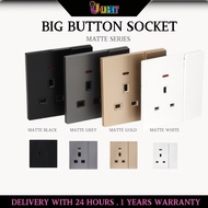 13A Switch Socket Big Button Matte Colour High Quality