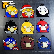 Ready Stock Creative Can Reach Duck Steak Window Glass Sticker Pokemon Pokemon Marvel Car Reflective