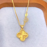Live Laser Four-Leaf Clover Necklace Fashionable All-Match Lucky Four-Leaf Clover Necklace Female Hi