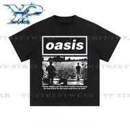 ✅ In Stock COD American Retro Oasis Band European and American High Street Cotton Printed T-Shirt fo